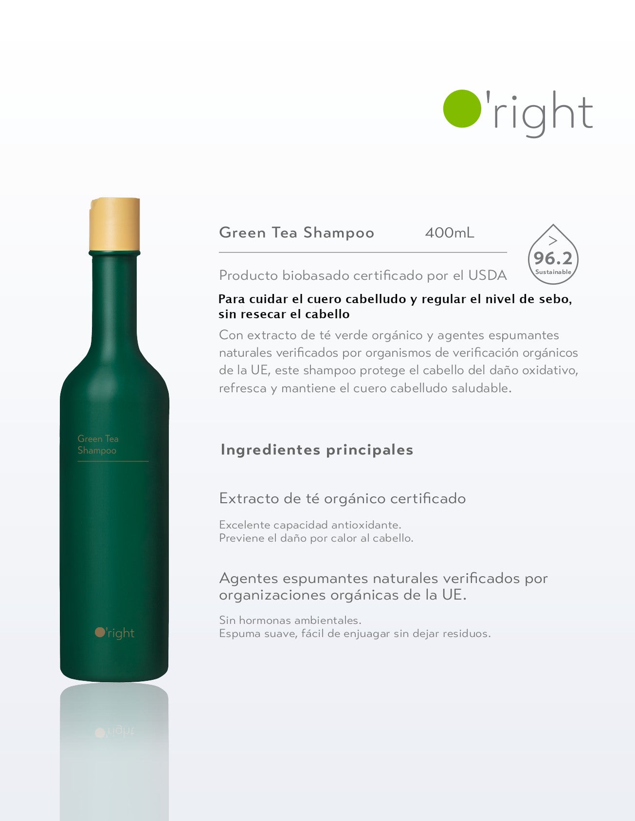 GREEN TEA SHAMPOO 400ML (FOREST GREEN)