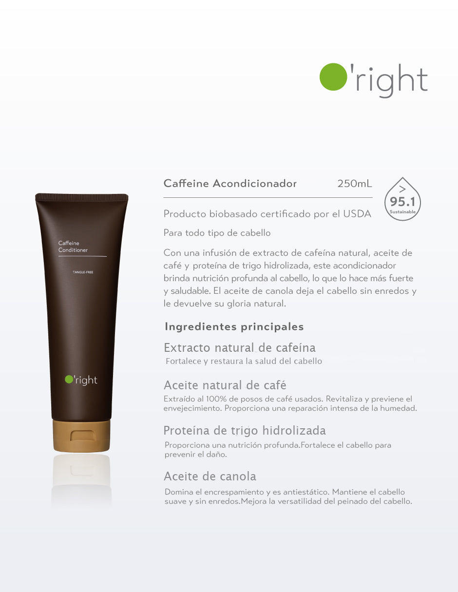 CAFFEINE ACONDICIONADOR 250ML Fortalece el cabello
