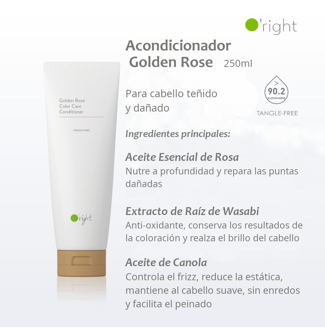 GOLDEN ROSE COLOR CARE ACONDICIONADOR 250ML Para cabello teñido