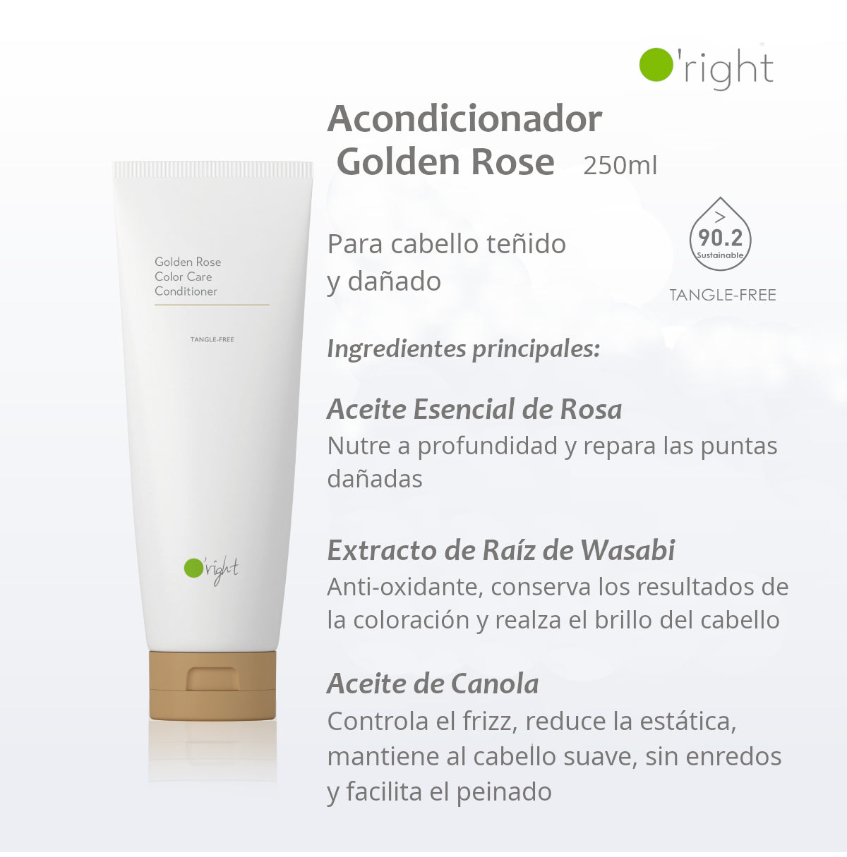 GOLDEN ROSE COLOR CARE ACONDICIONADOR 250ML Para cabello teñido