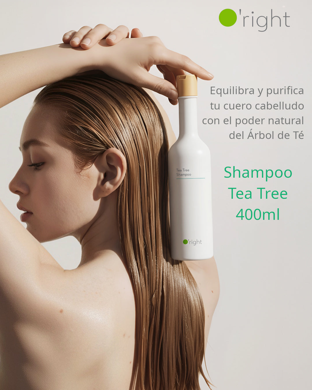 SHAMPOO TEA TREE 400ML | Calma el cuero cabelludo irritado | Anticaspa