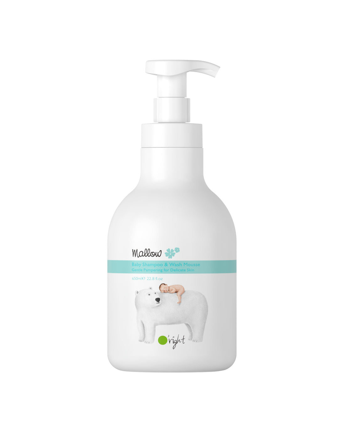 MALLOW BABY SHAMPOO &amp; WASH MOUSSE 650ML